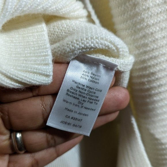 Talbots Ivory High Neck Sweater Women's Size M Petite - Picture 5 of 5